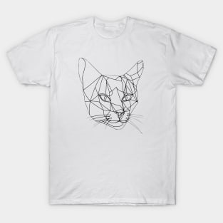 Line Cat Face T-Shirt